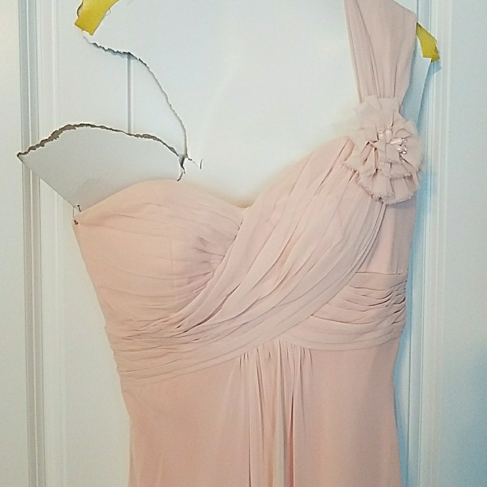 Bill Levkoff petal pink bridesmaids dress